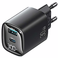 USAMS Võrgulaadija CC229 30W GaN USB-C/USB-A Fast Charging XC Series must CC229TC01