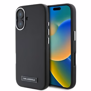 Karl Lagerfeld FW Metal Plate MagSafe iPhone 16 Ümbris - must