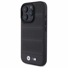 BMW M Perforated And Stitched Line MagSafe ümbris jaoks iPhone 16 Pro Max - must
