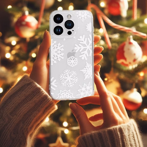 Tel Protect Christmas прозрачный Чехол для Iphone 15 Pro Max дизайн 4