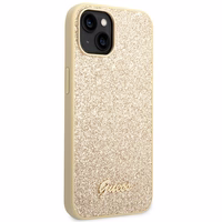 Guess GUHCP14SHGGSHD iPhone 14 6.1" kuldne/kuldne kõva korpus Glitter Script