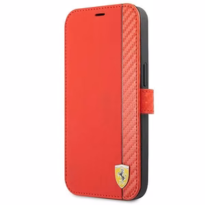 Ferrari FESAXFLBKP13SRE iPhone 13 mini 5.4" punane/punane raamat On Track Carbon Stripe