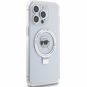Karl Lagerfeld KLHMP15XHMRSKHH iPhone 15 Pro Max 6.7" белый/белый жёсткий чехол Ring Stand Karl Head MagSafe