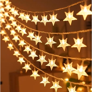 LED-гирлянда 10M (80 LED ламп) USB звезды, теплый белый
