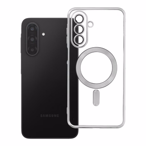 Чехол для Samsung A17 Electro Mag Cover совместимый с MagSafe серебряный