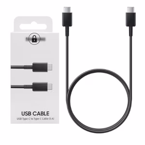 USB kaabel Samsung EP-DN975BBEGWW must 100cm Type-C/Type-C (kuni 5A) / originaalpakend