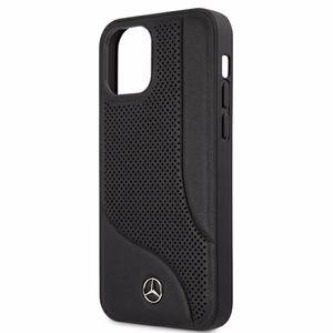 Mercedes Leather Perforated Area чехол для iPhone 12 mini - чёрный