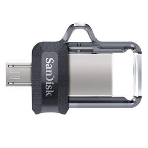 SanDisk 173386 USB mälupulk 128 GB USB Type-A / Micro-USB must, läbipaistev