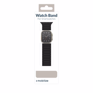 Mobilize silikoonist kellarihm - magnetiline - Apple 38/40/41mm - must