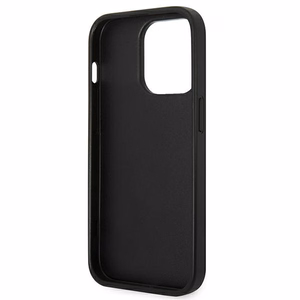 Karl Lagerfeld Saffiano Karl's Head Patch Case iPhone 14 Pro jaoks - hõbedane