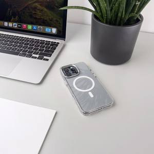 Чехол с блёстками и MagSafe для Samsung Galaxy S25 Edge - белый