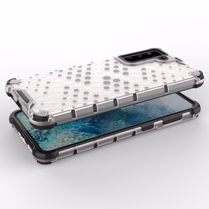 Samsung Galaxy S22 + (S22 Plus) must Honeycomb korpus soomustatud kate geelraamiga Samsung Galaxy S22 + (S22 Plus) jaoks