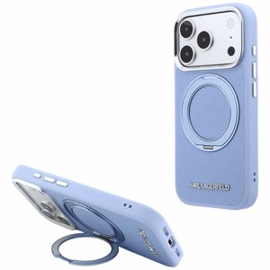 Helesinine KARL LAGERFELD ümbris IPHONE 18 Pro/17 Pro (Saffiano Classic Logo) jaoks, ühildub MagSafe'iga