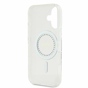 Guess IML Rhinestones MagSafe Ümbris jaoks iPhone 16 Plus - valge