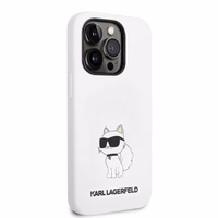 Karl Lagerfeld Silicone Choupette ümbris jaoks iPhone 14 Pro Max - valge