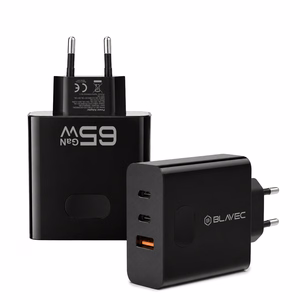 Blavec Wall charger BC-11 GaN - USB + 2xType C - QC PD 65W 3A (TCBC11G-U2CB653A) black