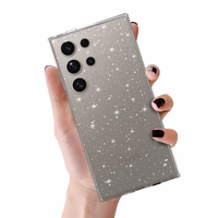 Crystal Glitter Ümbris jaoks Samsung Galaxy S23 Ultra Hõbedane