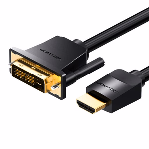 HDMI to DVI (24+1) kaabel Vention ABFBJ 5m, 4K 60Hz/ 1080P 60Hz (must)