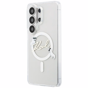 Karl Lagerfeld case IML KC Script MagSafe for Samsung Galaxy S26 Ultra transparent