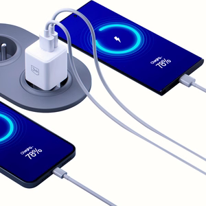 Valge 3mk Hyper GaN võrgulaadija, 20 W, QC4+/PD/PPS, USB 1A1C, EL