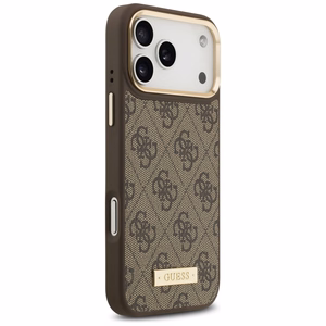 Guess 4G Logo Plate MagSafe Ümbris jaoks iPhone 17 Pro Max - Brown