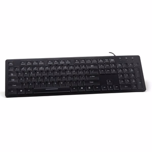 ART juhe klaviatuur USB A QWERTY koos light õhuke AK-20 must