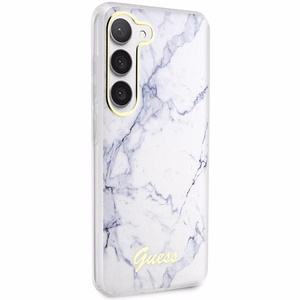 Guess GUHCS23MPCUMAH S23+ S916 белый/белый жёсткий чехол Marble