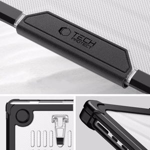 Tech-Protect SmartShell Pro ümbris jaoks MacBook Air 15" 2023-2025 M2 / M3 / M4 - läbipaistev and must
