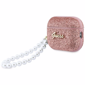 Guess Glitter Pearl Rihm Ümbris for AirPods Pro 3 - roosa