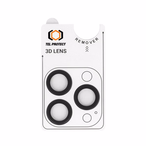 Tel Protect 3D Lens mustad karastatud kaitseklaasid Apple iPhone 18 Pro / 18 Pro Max kaameraläätsedele (3 tk)