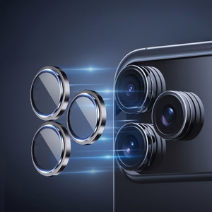 Rock karastatud klaas Pure Series kaamera läätsele iPhone 17 Pro / 17 Pro Max jaoks 3 tk sinine