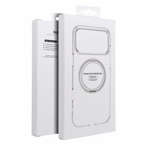 Case for iPhone 16 Frame Circle Stand compatible with MagSafe transparent
