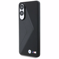 BMW Leather Oversized Stripes MagSafe ümbris jaoks Samsung Galaxy S25 Edge - must