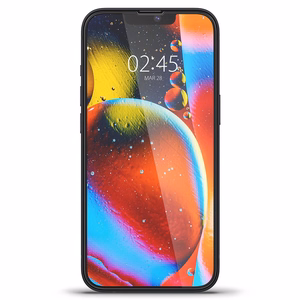 Spigen Glass FC Закалённое стекло для iPhone 13 / 13 Pro / 14 / 16e / 17e - чёрный