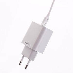 Maxlife MXTC-06-30AC PD QC laadija 1x USB-C 1x USB 30W valge + USB-C - USB-C kaabel 60W