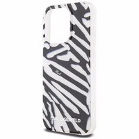 Karl Lagerfeld IML Zebra Pattern & Cord ümbris jaoks iPhone 15 Pro Max - must