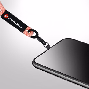 FORCELL F-DESIGN R10X40 wrist phone lanyard with adjustable length (max 20cm in the loop) roosa valge