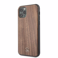 Mercedes Wood Line pähklipuust ümbris iPhone 11 Pro Max'ile - pruun