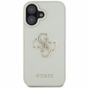 Guess Grained Big 4G Logo Small Classic Logo ümbris jaoks iPhone 16 - roheline