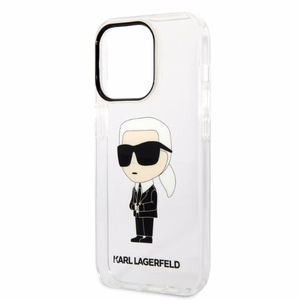 Karl Lagerfeld Ikonik Karl ümbris jaoks iPhone 14 Pro Max - läbipaistev