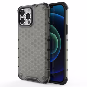 Honeycomb Case soomuskaitse TPU kaitsekattega iPhone 13 Pro Max jaoks must