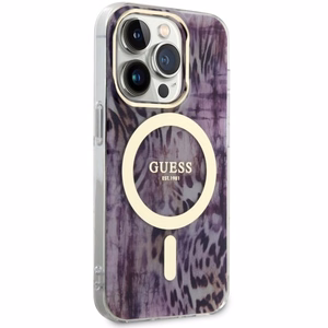 Guess GUHMP14LHLEOPWP iPhone 14 Pro 6.1" roosa/roosa hardcase Leopard MagSafe