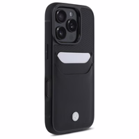 BMW Sign Leather Cardslot Ümbris jaoks iPhone 16 Pro Max - must