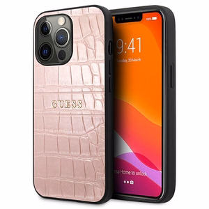 Guess Croco Strap Collection iPhone 13 Pro / 13 6.1" Ümbris - roosa