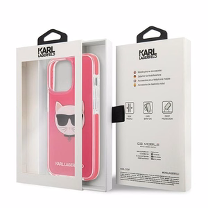 KARL LAGERFELD KLHCP13XTPECPI IPHONE 13 PRO MAX 6.7 "ÜMBRIS FUCHSIA/FUSCHIA CHOUPETTE HEAD