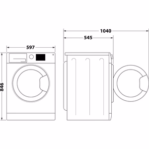 Whirlpool WSD 74 WBB PL eraldiseisev eesttäidetav trummelkuivati, 7 kg, valge
