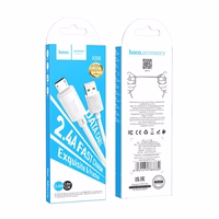 Kaabel USB A to Micro USB Hoco 2,4A 1 m X88 valge