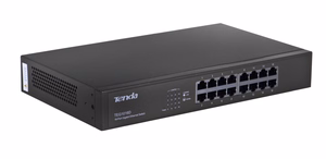 Tenda 16-портовый Gigabit Ethernet коммутатор Неуправляемый Синий
