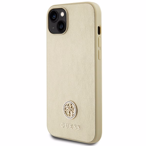 Guess GUHCP15MPS4DGPD iPhone 15 Plus 6.7" золотой/золотой жёсткий чехол Strass Metal Logo