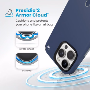 Speck Presidio2 Pro MagSafe'i ja ClickLocki toega ümbris iPhone 16 Pro Max-le, Coastal Blue/Dust Grey